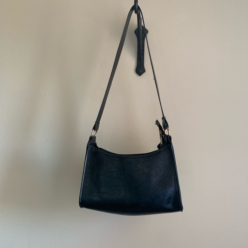 Shoulder Bag Black Leather